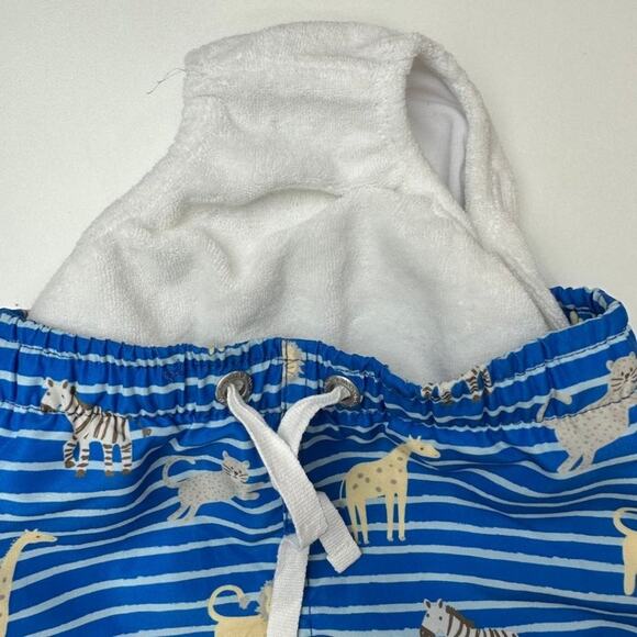 Mon Caramel Baby Boys' Swimsuit Trunk and Rashguard Blue & White 6-12M - Picture 8 of 9